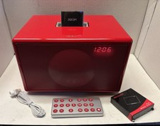 Geneva Sound System Model S Radio Orologio con Funzione Bluetooth (Incontaminata) Rosso