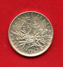 1963 - FRANCIA - LOTTO/M47567 - 5 FRANCHI ARGENTO LIBERTE EGALITE FRATERNITE
