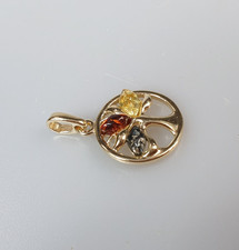 Ciondolo ambra oro e ambra