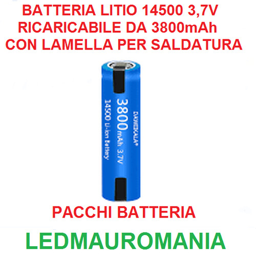 Pila batteria 14500 litio - batteria, aa
