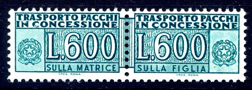 Pacchi concessione lire 600 - pacchi,