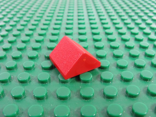 Lego vintage red slope 2x2 - slope,