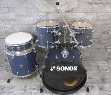 Sonor Sonic Plus Shellset 22, 12, 13, 16, 14 rullante blu macchia •Made in Germany•