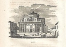 Stampa antica SERIATE Chiesa