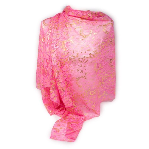 Stola rosa donna pizzo - rosa,