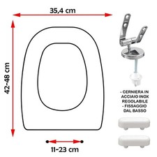 SEDILE COPRIWATER COMPATIBILE POZZI GINORI SQUARE BIANCO