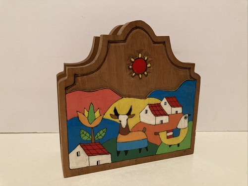 Porta lettere vintage legno - porta,