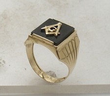 Anello Massonico Smalto Nero