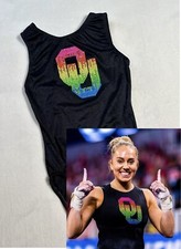 Body OU University of Oklahoma NCAA Big 12 Ginnastica GK PRIMA atleta indossato!