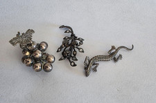 Vintage 3 Ciondoli Spille Uva
