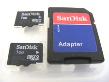 2 x 1GB MicroSD Card (2 x 1GB Micro SD CARD) + Adattatore SanDisk usato