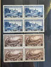 1936 San Marino SAN FRANCESCO 2 valori sovrastampati, in QUARTINA - MNH **