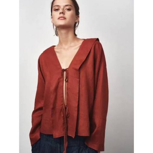 Blusa zara 100 - lino, cravatta
