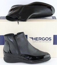 HERGOS stivalino pelle due cerniere soletta estraibile DONNA nero H9914 num. 40
