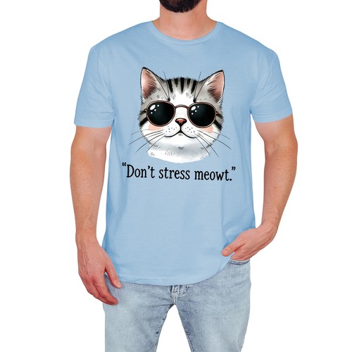 Shirt uomo dont stress - t-shirt,
