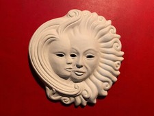 SOLE E LUNA IN GESSO 15 cm