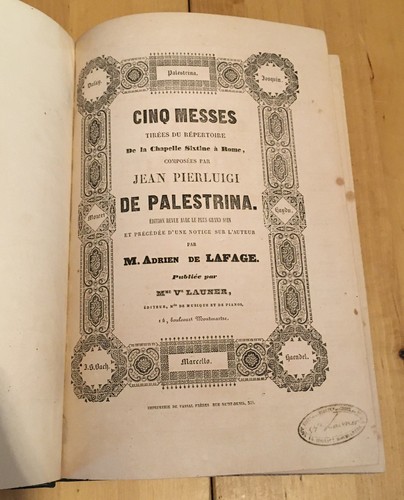 Palestrina cinq messes - palestrina,,