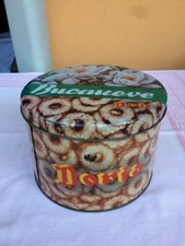 Vecchia Scatola Di Latta Biscotti Bucaneve Doria Orsago