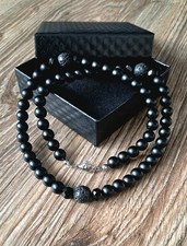 Collana di perle nere onice