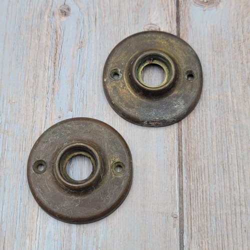 Coppia rosette pomello ottone