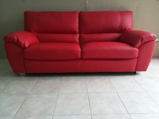 DIVANO 3 POSTI IN VERA PELLE