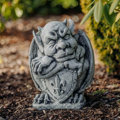 Statua pietra gargoyle con - statua,