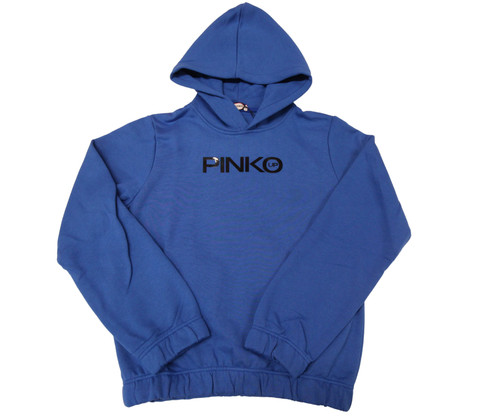 Felpa pinko con cappuccio blu - pinko,