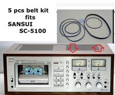 ADATTO A CASSETTE SANSUI SC 5100 SC-5100 (5 CINGHIE) BELLO NUOVO!!