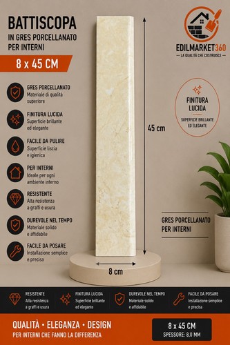 1pz battiscopa crema - battiscopa,