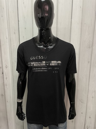Shirt guess uomo nera logo - guess,