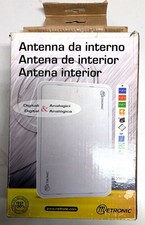 Antenna Amplificata TV digitale terrestre Interno Esterno UHF VHF FM 20dB-