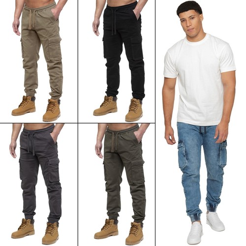 Enzo jeans uomo cargo combat - jeans,