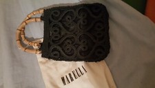 Marella borsetta a mano vintage in pizzo nera molto bella
