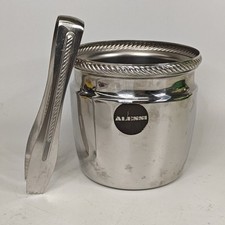 Secchiello Ghiaccio ALESSI modello Mercurio  in acciaio Con Sua Rara Pinza 1#