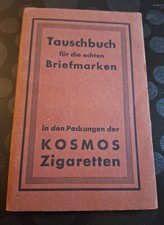 Album cartonato tascabile OMAGGIO KOSMOS ZIGARETTEN Dresden, 67 francobolli RARO