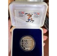 1 ONCIA OZ COPPA DEL MONDO FIFA USA 1994 ARGENTO SILVER PURO 999 PROOF UNC