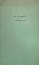 MARIO MAFAI. TESTIMONIANZE E POESIA AA.VV. GALLERIA DON CHISCIOTTE 1980 