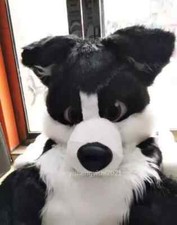 Long Fur Husky Dog Fox Mascot