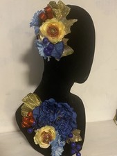 Corsetto stile vintage blu con