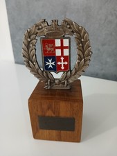 Fregio Stemma Marina Militare Italiana Su Base in Legno 15 cm Vintage