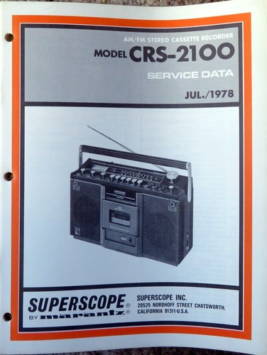 Superscope model crs - crs-2100,