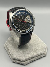 Orologio uomo Cronografo datario automatico acciaio Zaffiro Vera Pelle mov Quarz