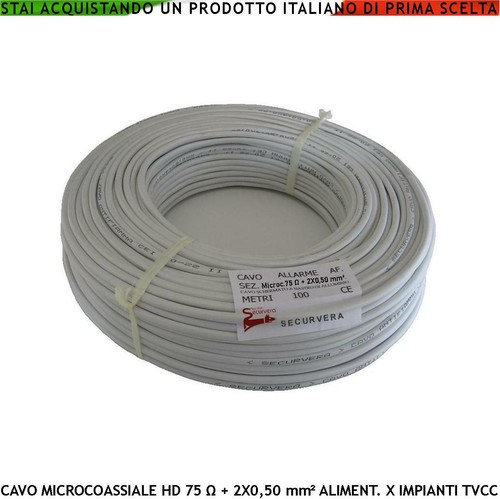 Microcoassiale 75ω 2x0 mm - microcoassiale,