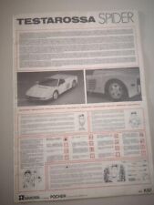 Istruzioni per Ferrari Pocher Testarossa cabriolet K52 K54 K61 scala 1/8