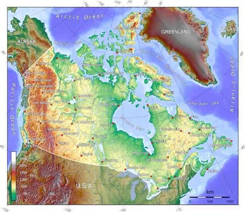 2021 canada topo mappa - canada,
