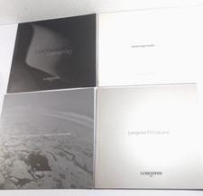 4 CATALOGHI LONGINES-LINDBERGH'S-RETROGRADE-CERAMIC-PRIMA LUNA + LISTINI PREZZI