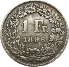1896 Helvetia 1 franco - Guardiano della Confederazione