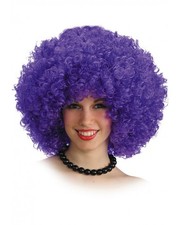 Parrucca afro viola riccia - viola,