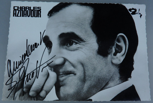 Autografo chansonnier attore - e,