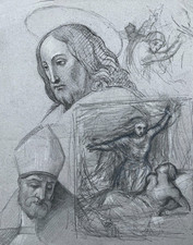 Antico disegno originale del